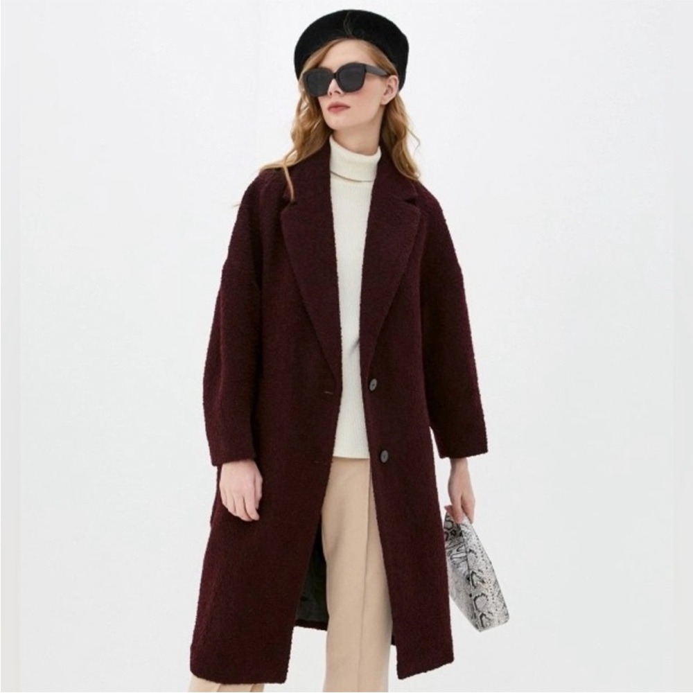 New with tag Mango burgundy Coat - Picture 14 of 16